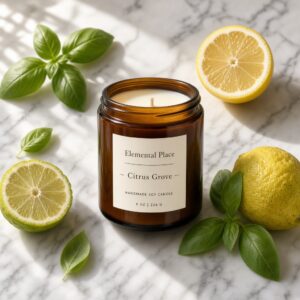 Citrus Grove handmade soy candle