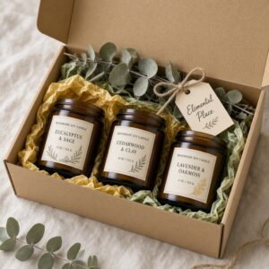 The Elemental Trio handmade soy candle