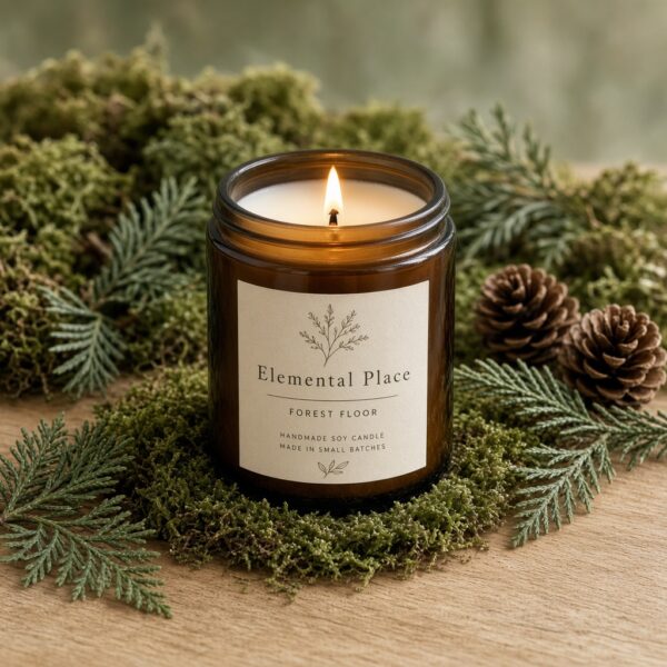 Forest Floor handmade soy candle