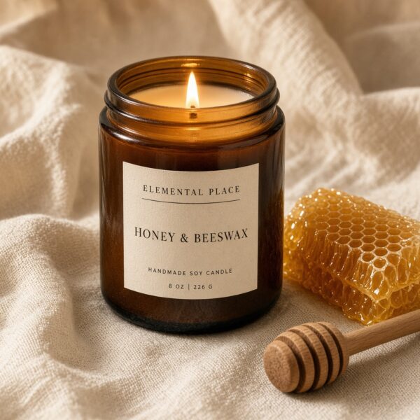 Honey & Beeswax handmade soy candle