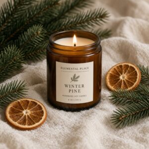 Winter Pine handmade soy candle